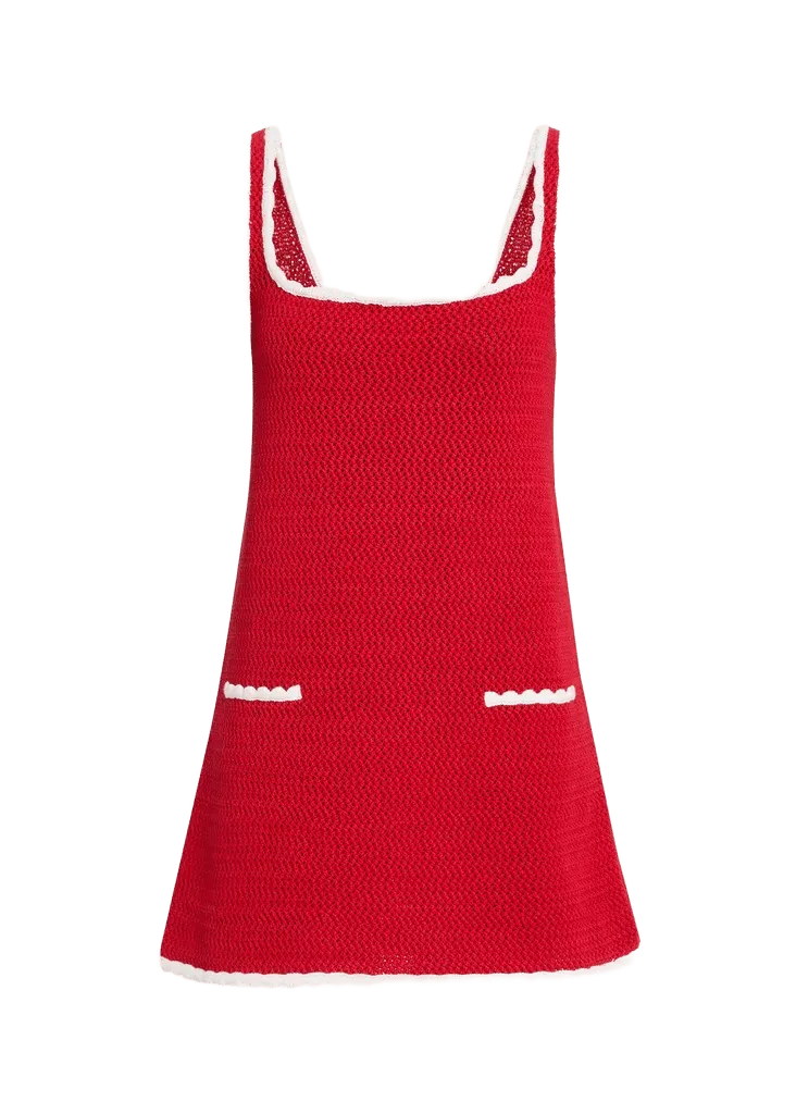 SEROYA Brianna Crochet Mini Dress