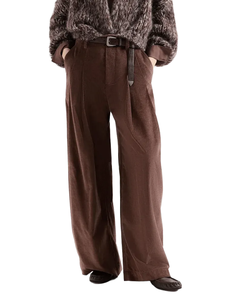 Five-pocket baggy trousers