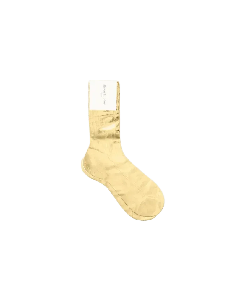 Gold Laminated Socks
