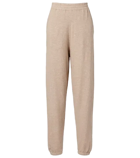 Nadir cotton and linen straight-leg pants