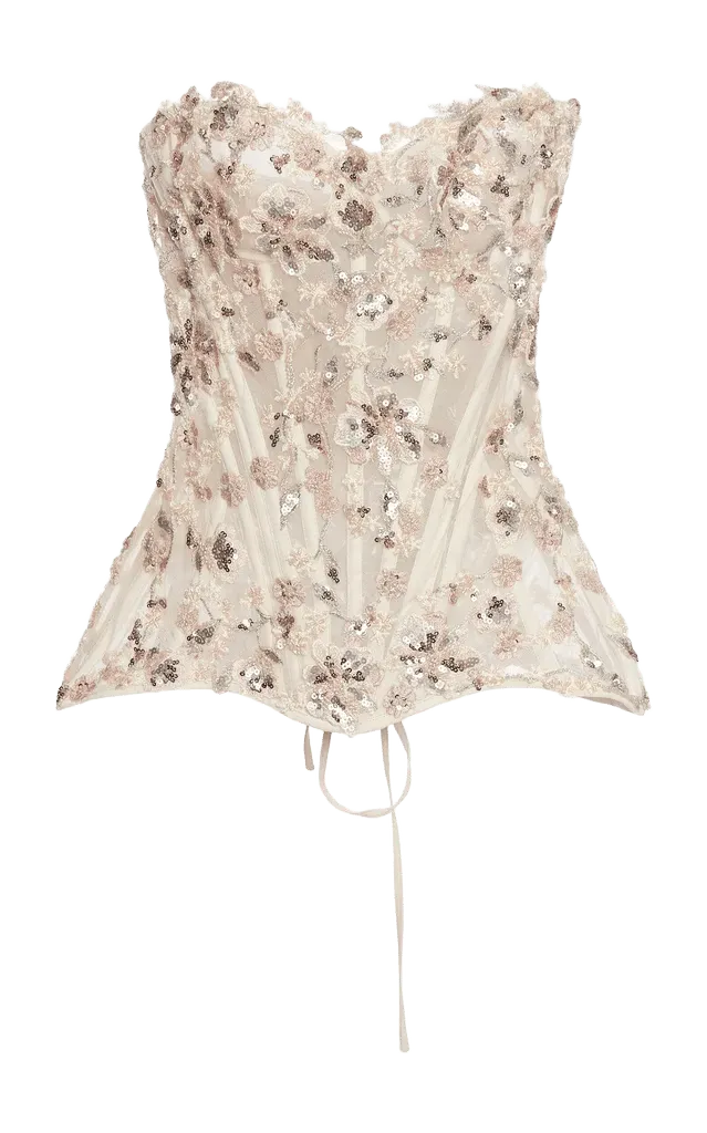 Embroidered Corset Top