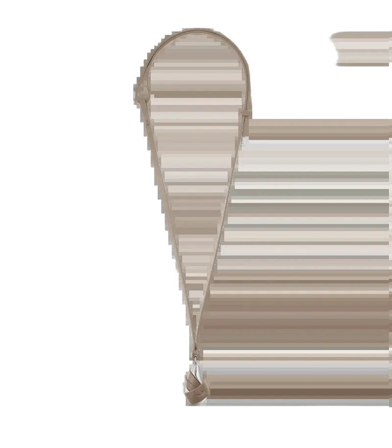 Ormé Pendant - Silver in rhodium with Taupe Leather