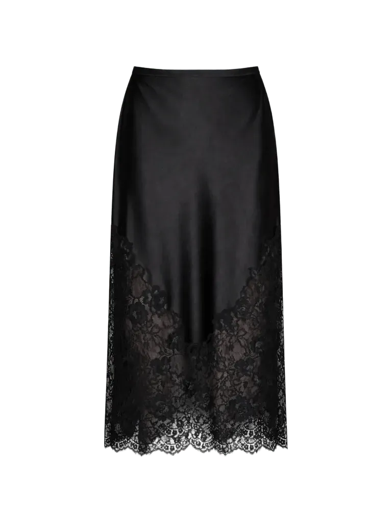 Juliet lace-trim midi skirt