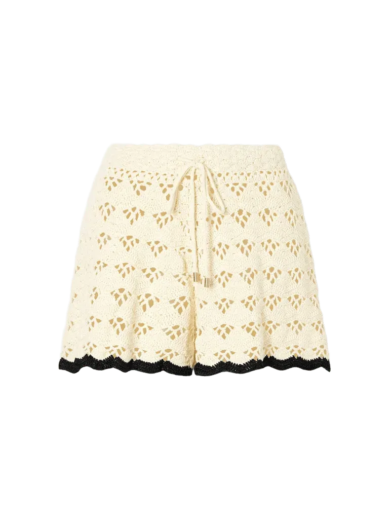 Aster crochet cotton shorts