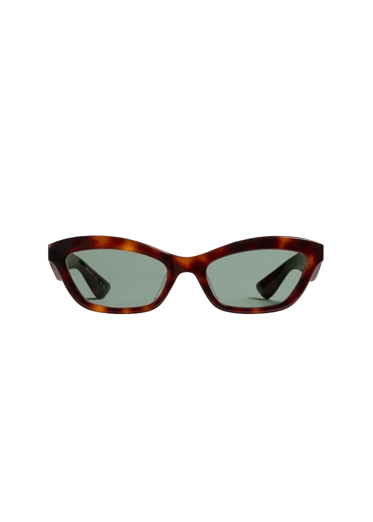 KHAITE x Oliver Peoples 1997C in Dark Mahogany and Green Wash