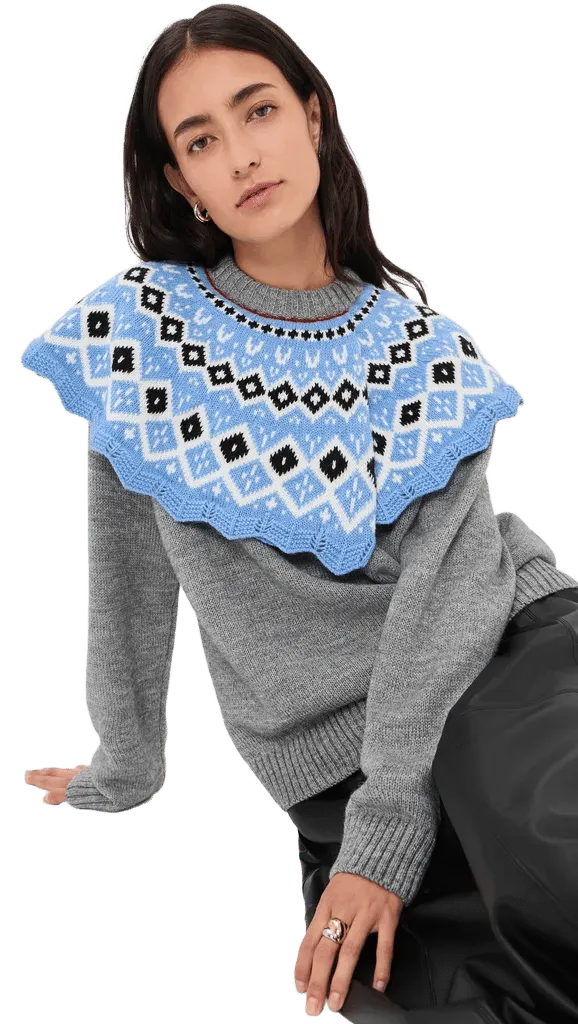 Fair Isle Cape Sweater