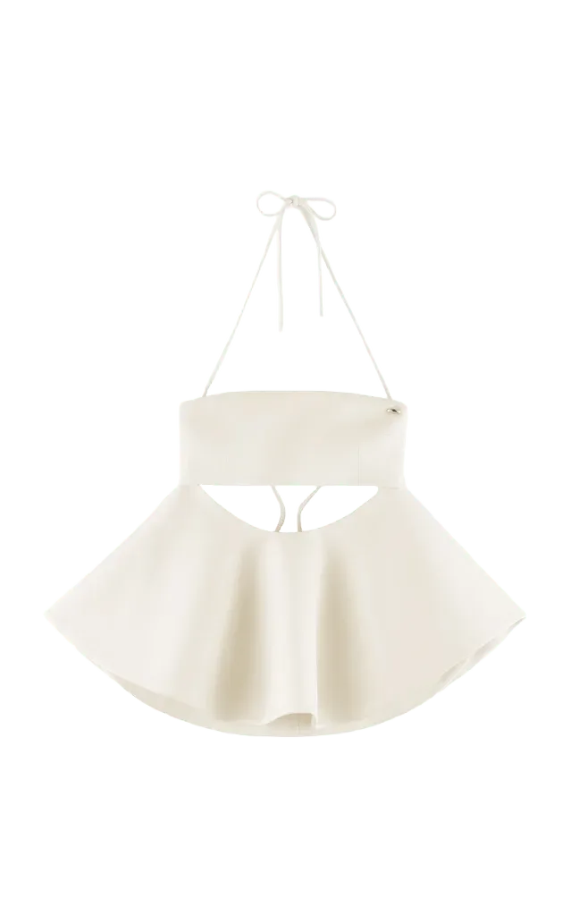 Exclusive Tailored Peplum Bandeau Top