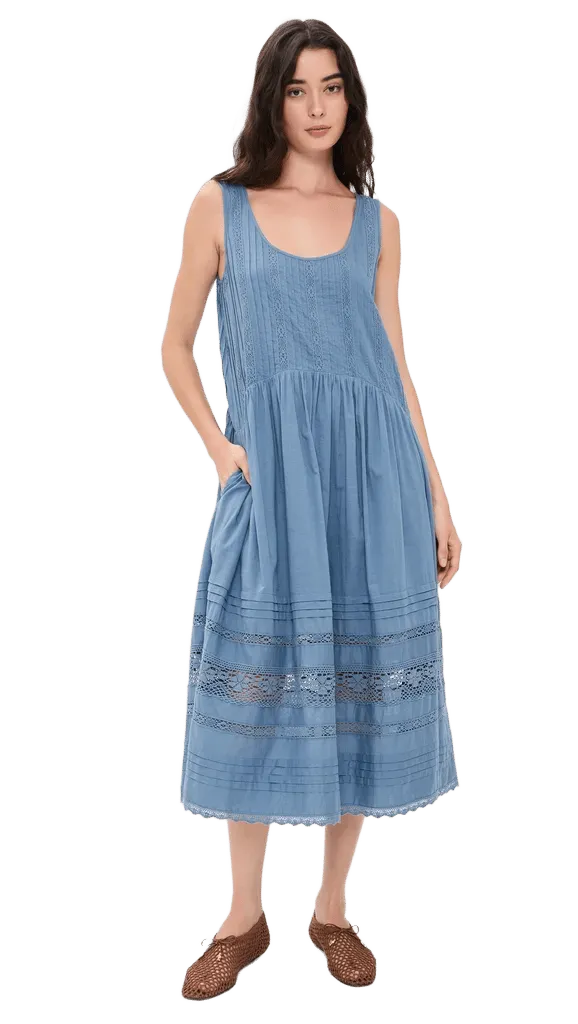 Pippa Solid Tank Midi Dress