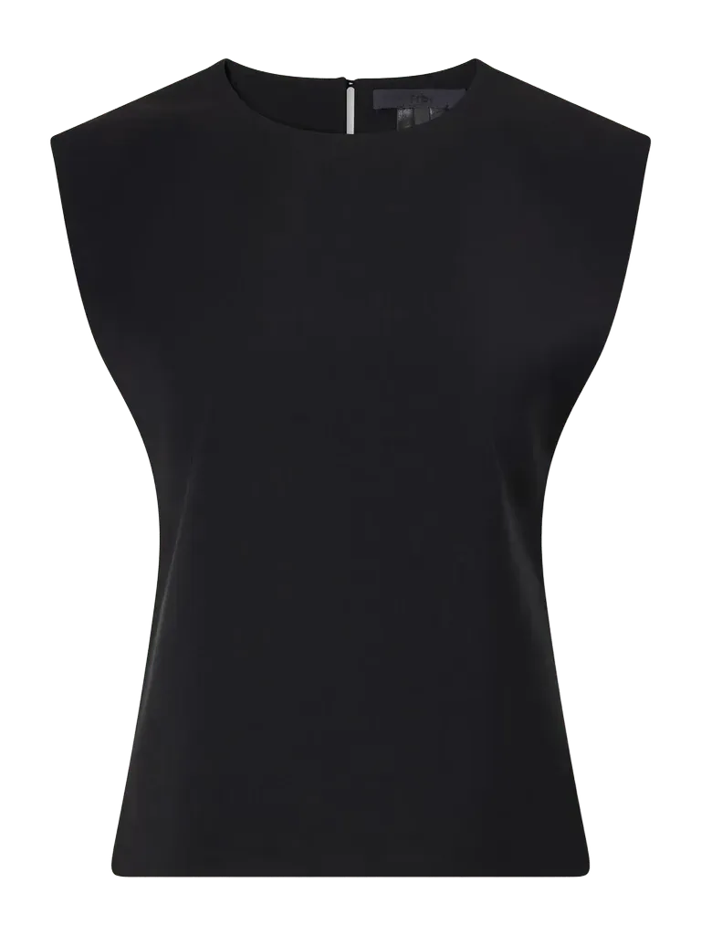Tie-detailed crepe top