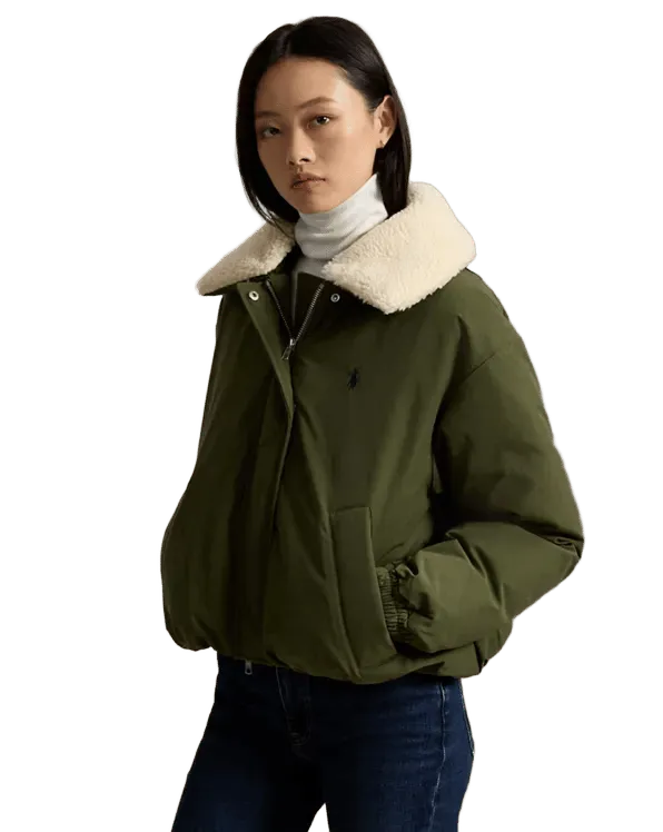 High-Pile-Collar Down Puffer Jacket