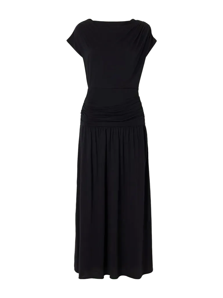 Milla draped cotton-blend jersey maxi dress