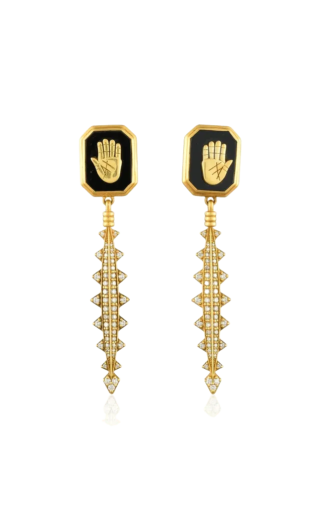 18k Yellow Gold Kali Mirch Earrings