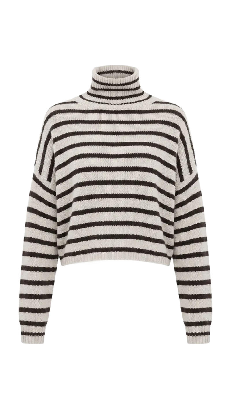 Zerlina Striped Cashmere Sweater