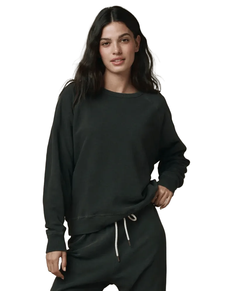 The College Sweatshirt. Solid -- Washed Black