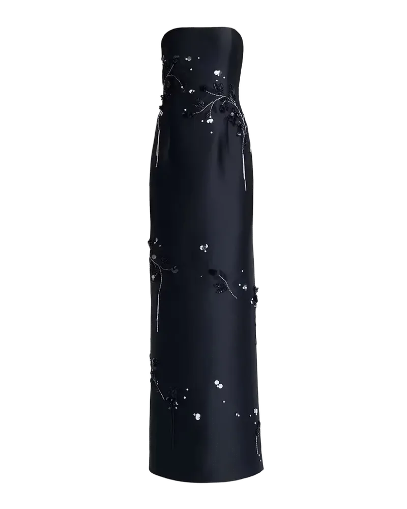 Zirelle Embellished Satin Strapless Column Gown