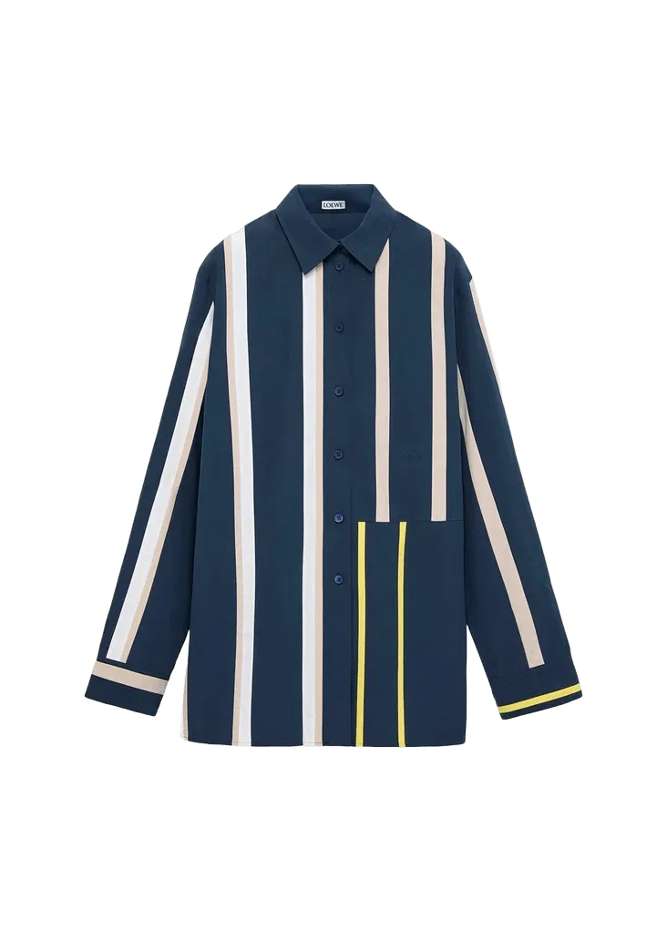 Loewe Stripe Paneled Button-Down Shirt