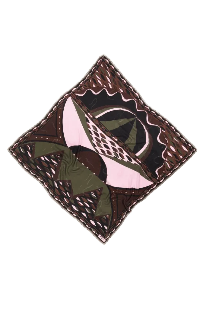 Dune Print Wool and Silk Pashmina