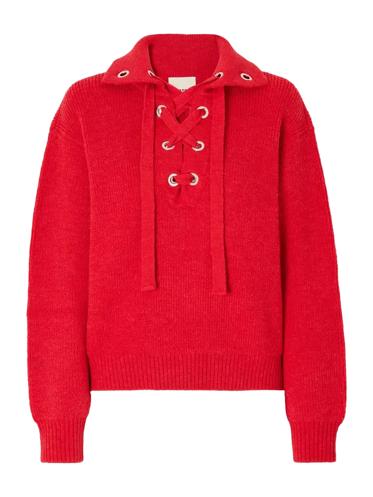 Ydalia lace-detail wool-blend sweater