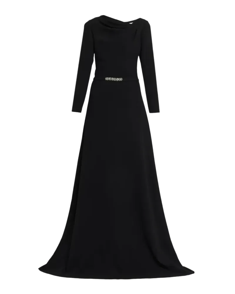 Draped A-Line Crepe Gown