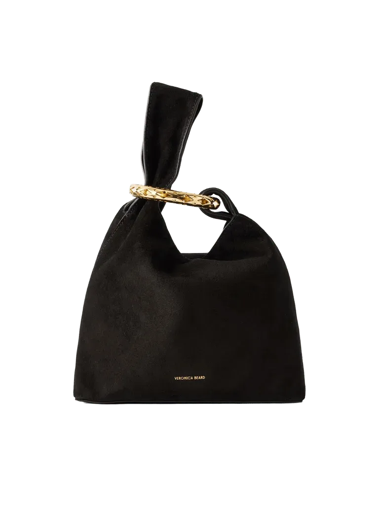 Swing embellished suede clutch - black - One Size