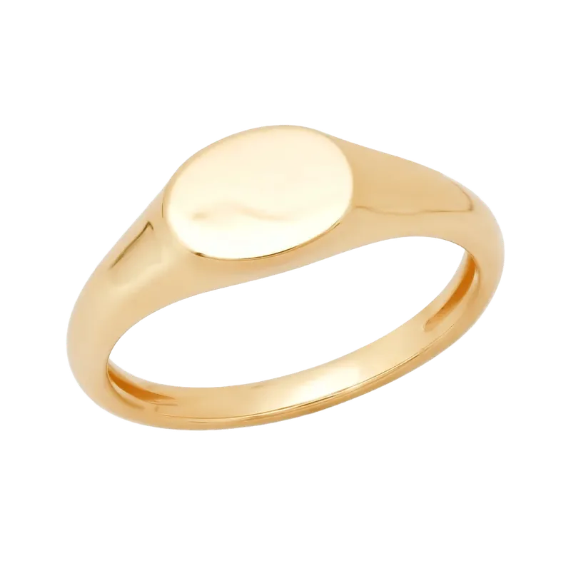 Mini Gold Signet Ring