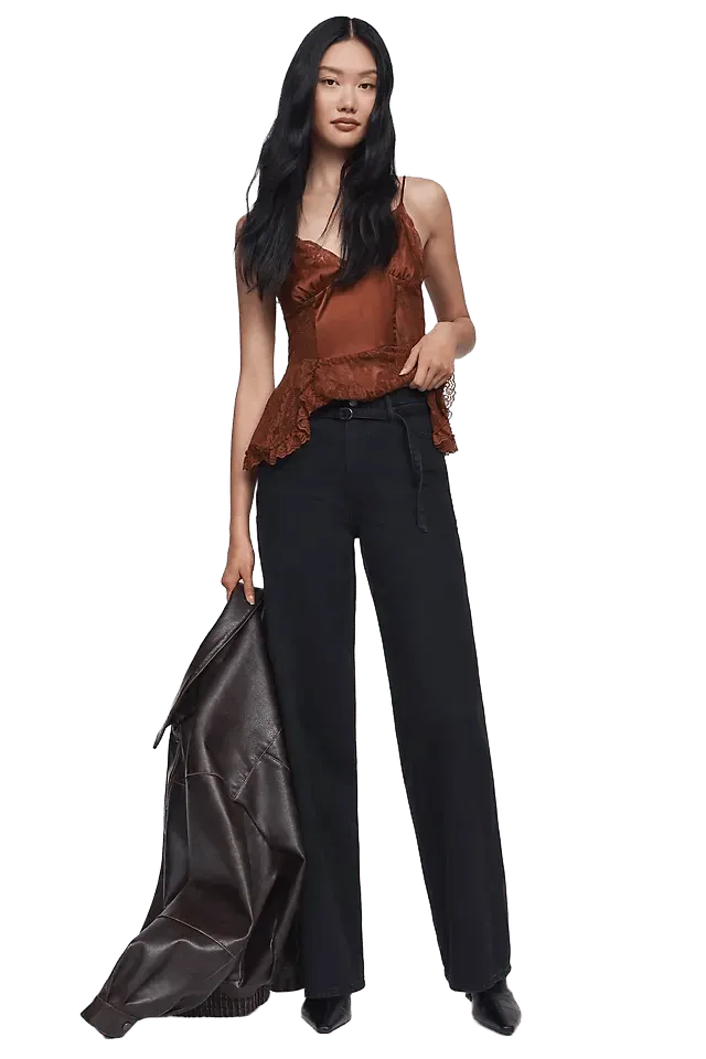 Habitual Brynn Self Tie High Rise Wide Leg Jeans