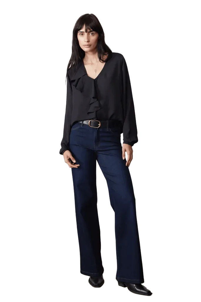 Flounce V-Neck Top