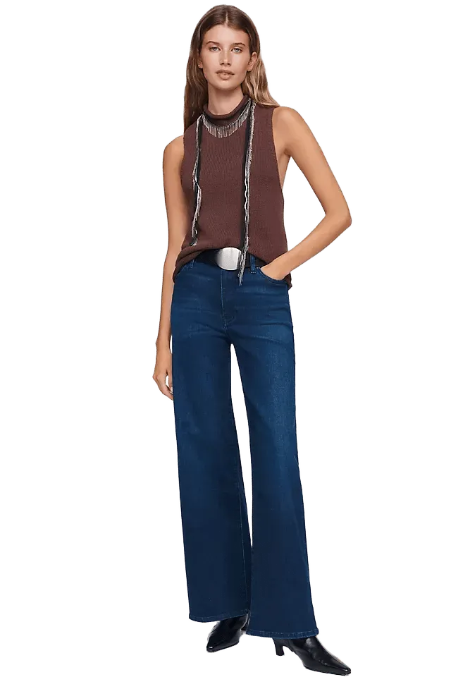 FRAME Le Slim Palazzo High-Rise Wide-Leg Jeans