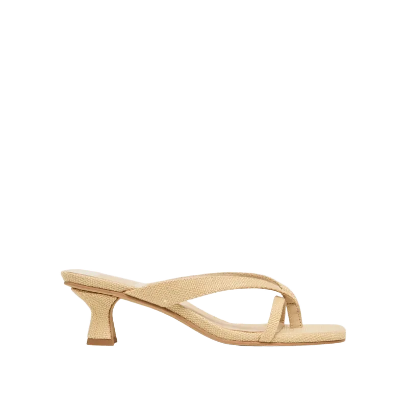Brevel Heels Natural Raffia