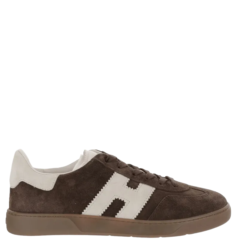 Hogan Suede Two-Tone Sneakers — Brown