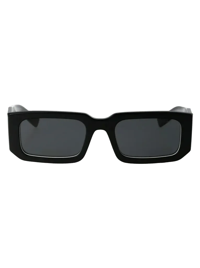 Prada 0PR Black and White Acetate Sunglasses — Black