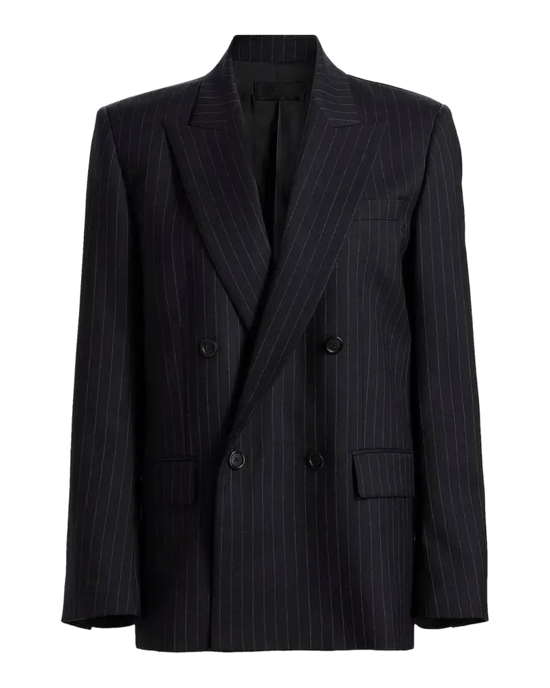 Leston Pinstriped Stretch-Wool Blazer