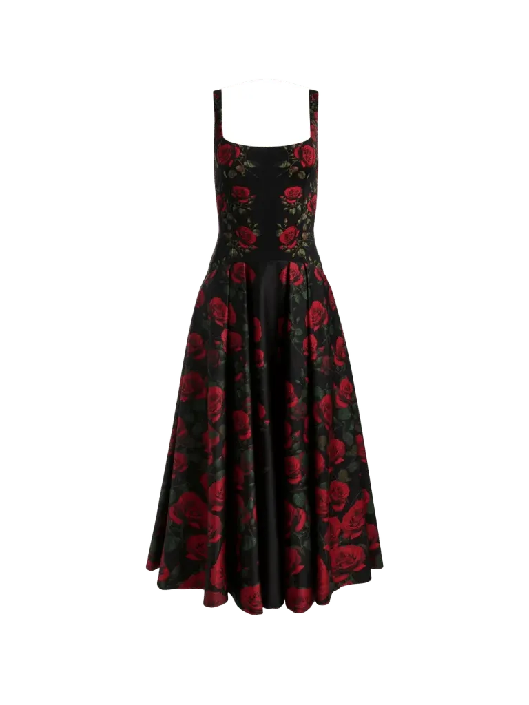 Adley floral-print pleated midi dress
