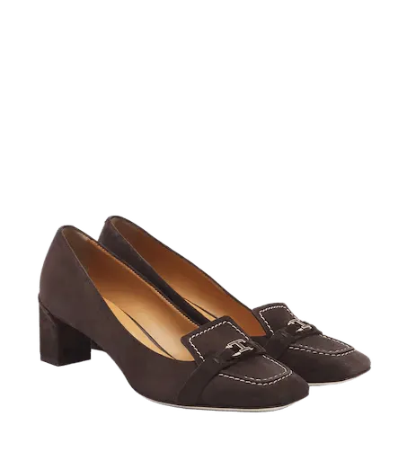 T Timeless suede pumps