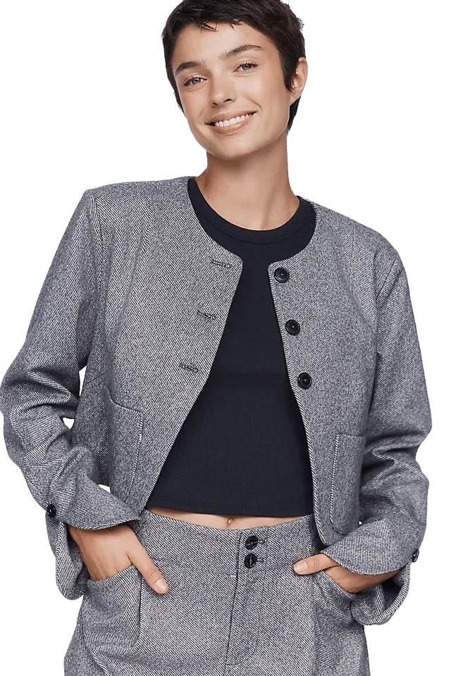 By Anthropologie Studio Cropped Jacket