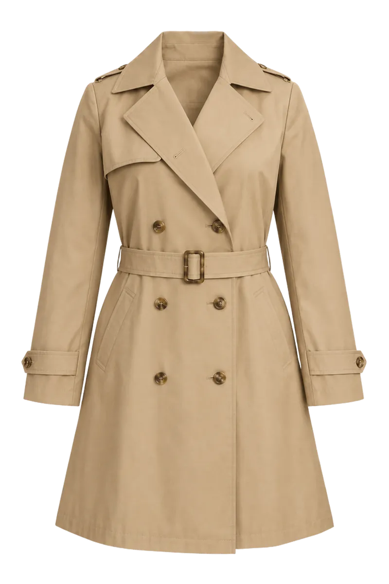 Plus Size Double Breasted Trench Coat, Created for Macy's