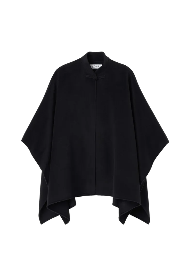 Double-faced pankou poncho | black
