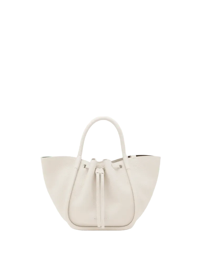 Small Ruched Tote - Ecru