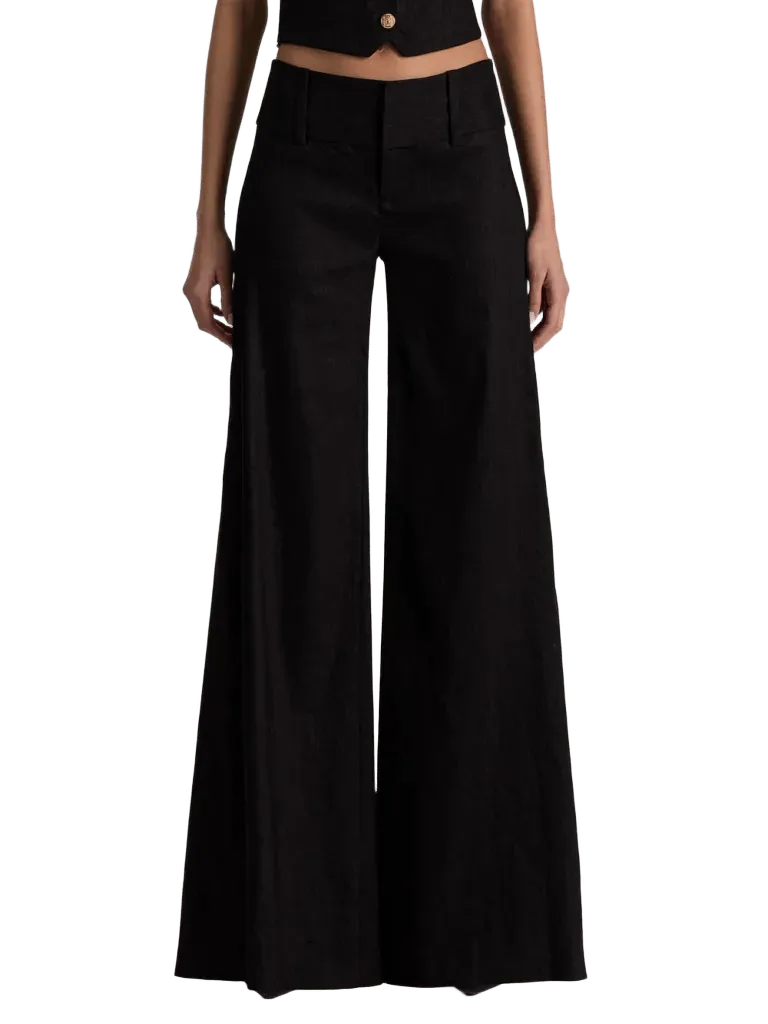 OLIVIA WIDE LEG PANT - BLACK