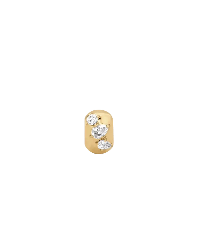Diamond Pear Cluster Big Bead - Lab Grown