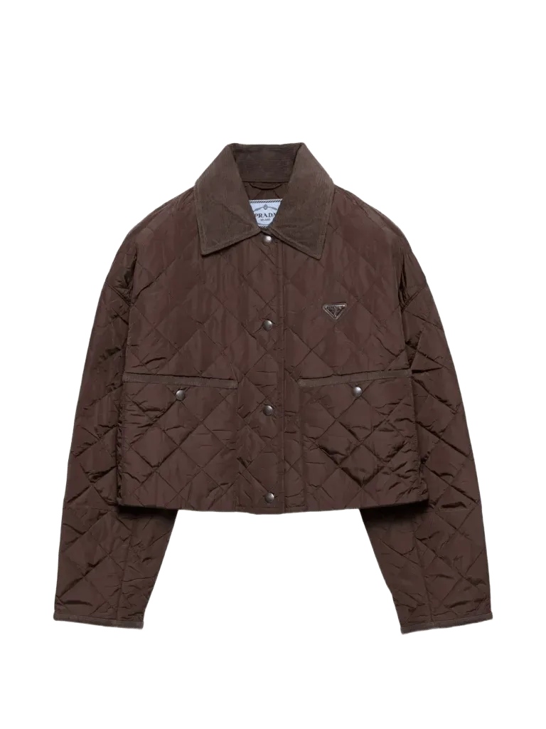 Prada lightweight Re-Nylon cropped blouson jacket