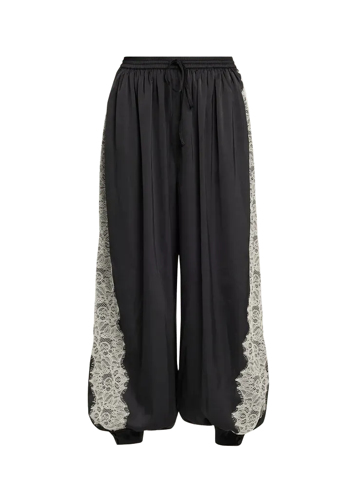 Esme Satin Drawstring Balloon Pants