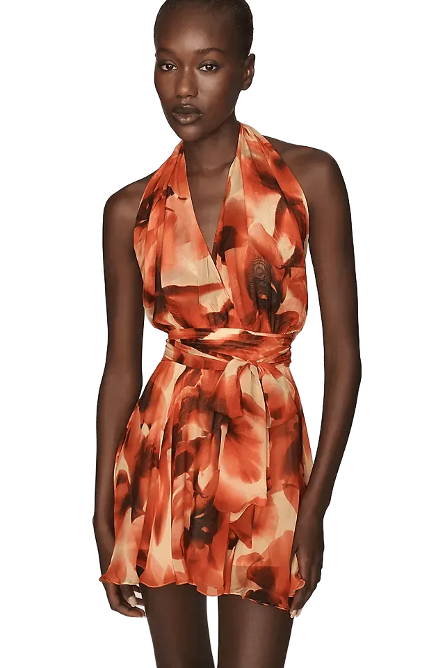 Rococo Sand Halter Mini Dress