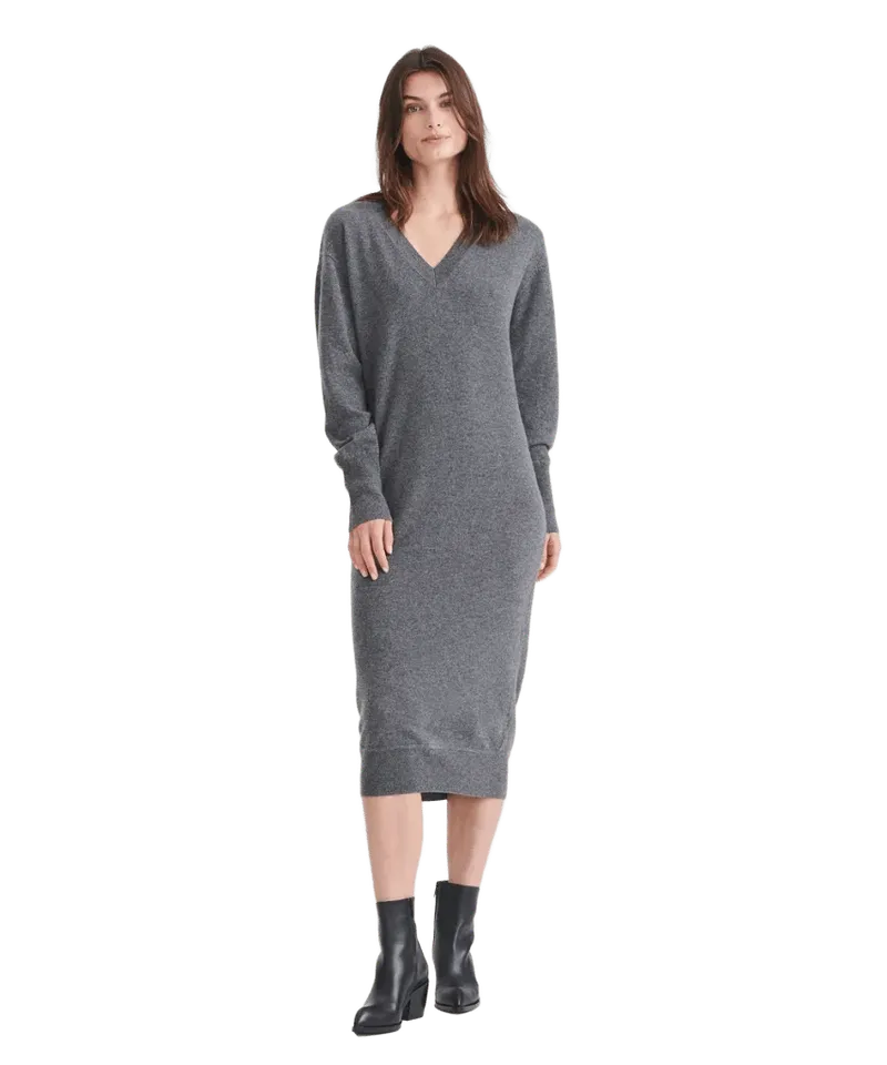 Signature Cashmere V-Neck Dress