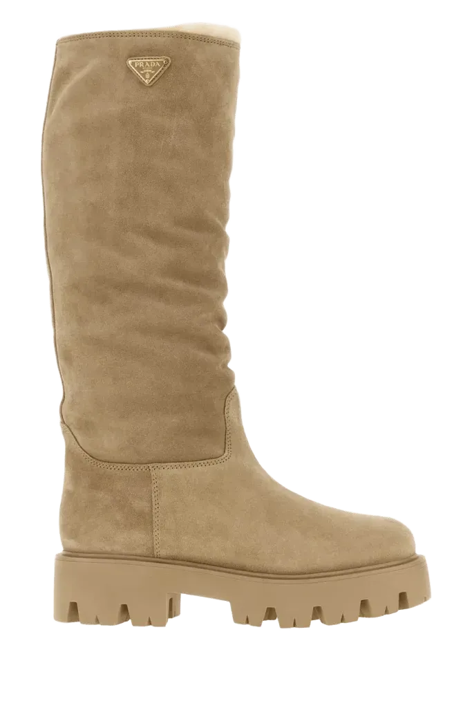 Prada Stride Boot — Beige