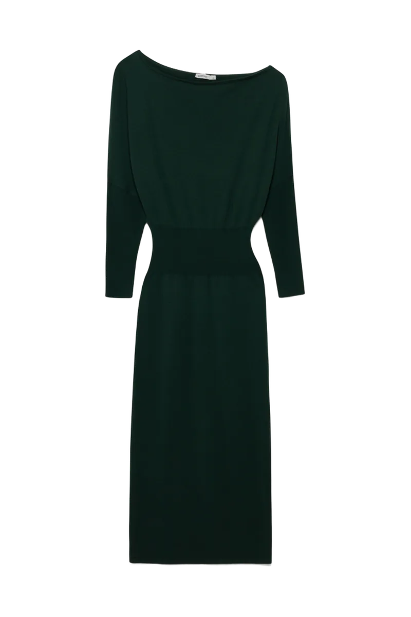 Janese Off Shoulder Knit Midi Dress