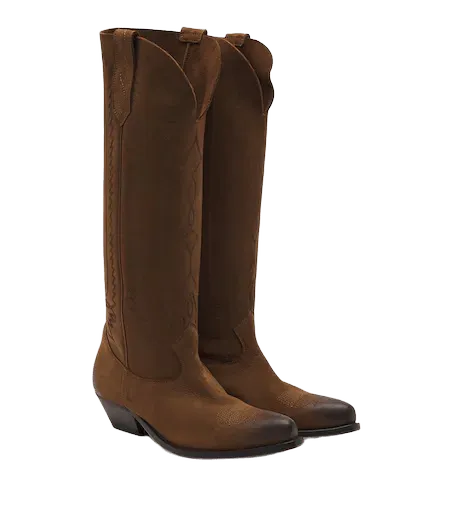 Wish Star suede cowboy boots