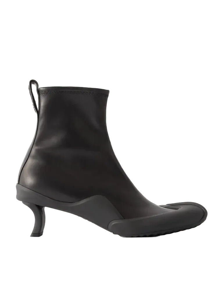 Dive 45 rubber-trimmed leather ankle boots