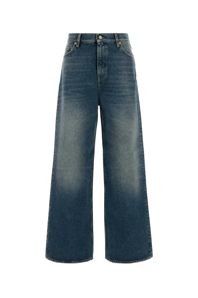 Golden Goose Deluxe Brand Wide-Leg Cotton Jeans — Blue