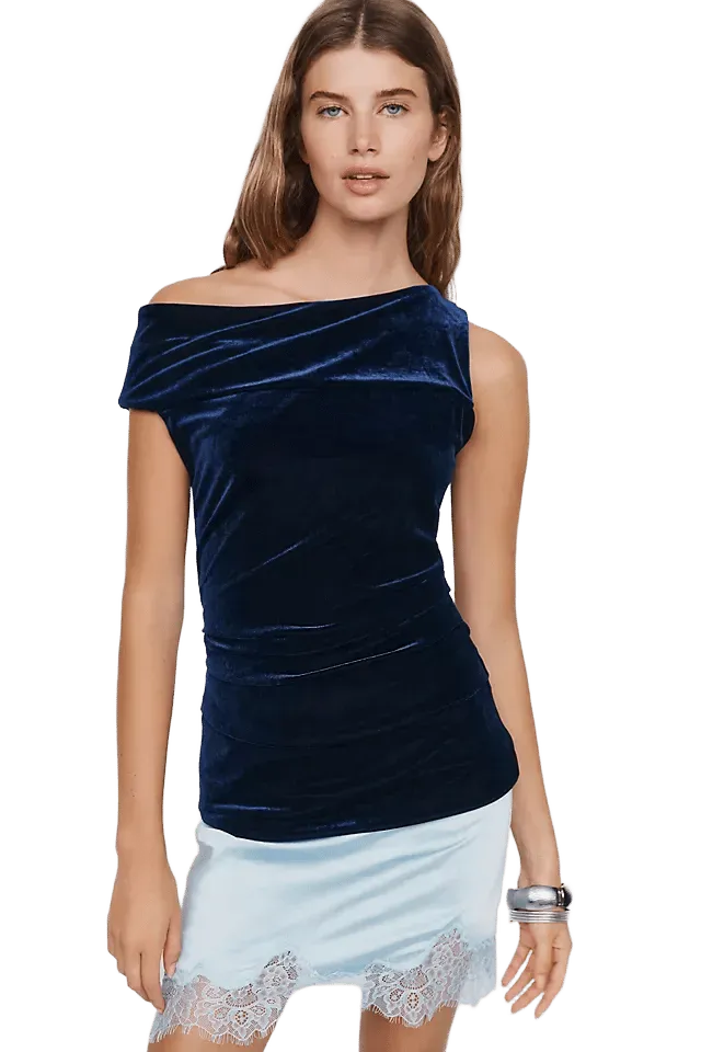 AGOLDE Carlin Velvet Top